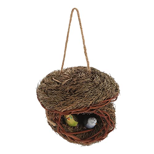 MAGICLULU Künstliches Vogelnest- Mit Eiern Realistische Simulierte Vögel Nest-Ornament Für Den Garten von MAGICLULU