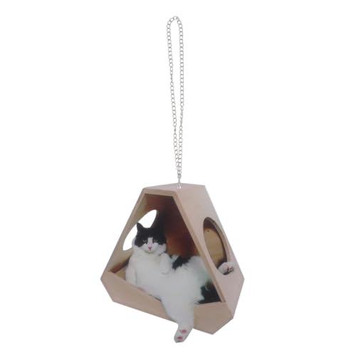 MAGICLULU Lebensechte Katzenfiguren Hängendes Katzennest Anhänger aus für Wohn und Autodekoration Interaktives Katzen Spielzeug Miniatur Katzenspielzeug für und Außen von MAGICLULU