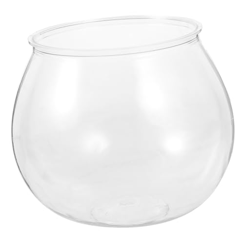 MAGICLULU Transparenter Runde Fischbowl Aquarium Für Goldfische Reptilien Dekorative Vase Für Zuhause Klein Bruchsicher Vielseitig Einsetzbar von MAGICLULU