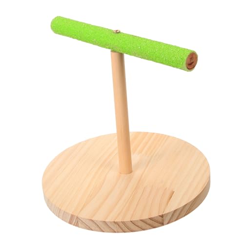 MAGICLULU Papageienständer Tischvogelstange Vogeltrainingsstand Vogelsitz Aus Holz Spielständer Für Vogelbarsche Vogeltraining Barsch Vogeltrainingsbarsch Regal Büro Langen Hölzern von MAGICLULU