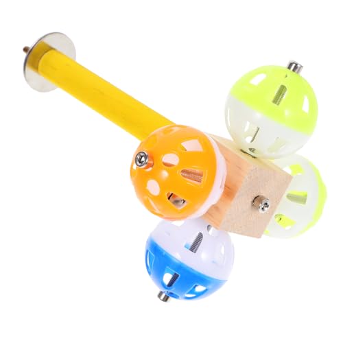 MAGICLULU Papageienstangenspielzeug Bird Toys papageienspielzeug Vogelstange aus Vogelständer aus Spielzeuge bissfeste Vogelstange stabile Basis Papageienständer beissen von MAGICLULU