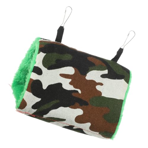 MAGICLULU Papageien Hängematte Warmes Vogelbett Für Kleine Und Mittlere Vögel Gemütliches Baumwollnest Im Camouflage-Design Für Winter Und Schlafplätze Bietet Komfort Und von MAGICLULU
