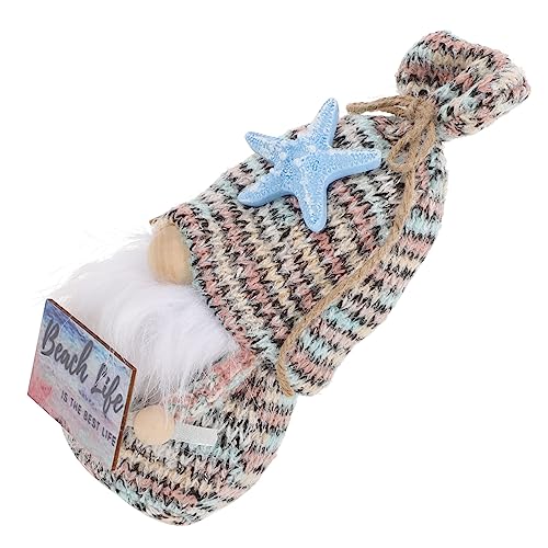 MAGICLULU Plüsch Figur mit Gestrickter Mütze Dekorative GNOME für Zuhause und Tischdekoration Lustiges Deko Accessoire für Feste und Partys von MAGICLULU