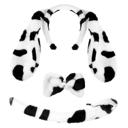 MAGICLULU Plüsch Hundekostüm Set mit Dekorativem Stirnband Süße Hundeohren und Schleife Bequemes Tier Cosplay Zubehör für Fasching Karneval Geburtstagsfeiern und Kostümpartys MAGICLULU Plüsch Hundekostüm Set mit Dekorativem Stirnband Süße Hundeohren und Schleife Bequemes Tier Cosplay Zubehör für Fasching Karneval Geburtstagsfeiern und Kostümpartys von MAGICLULU