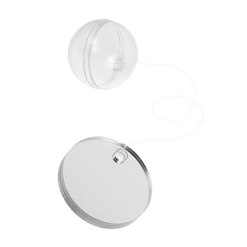 MAGICLULU Spiegelfisch Training Mirror mit Schwimmendem Ball Rundes für Betta Fische Aquarium Spiegel Doppelseitiger Spiegel für Fische und Fischgesundheit von MAGICLULU
