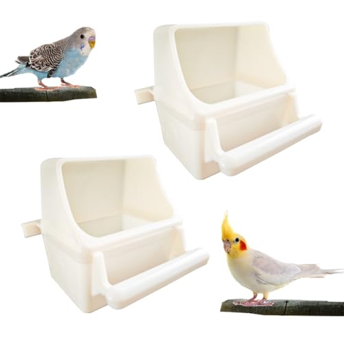 2 x abnehmbare Vogelfutterstation für Käfig, Vogelwasserspender, Sitzstangenbecher, Sittichfutter, Sittichkäfig-Zubehör, Schlitz-Ersatz-Futterschalen 2 x abnehmbare Vogelfutterstation für Käfig, Vogelwasserspender, Sitzstangenbecher, Sittichfutter, Sittichkäfig-Zubehör, Schlitz-Ersatz-Futterschalen von MAGNEECH