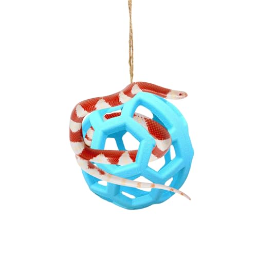 MAGNEECH Schlanker Schlangenball, Pythonzubehör, Reptilien-Kletterball, Python-Spielplatz, Kletterspielzeug (blau) von MAGNEECH