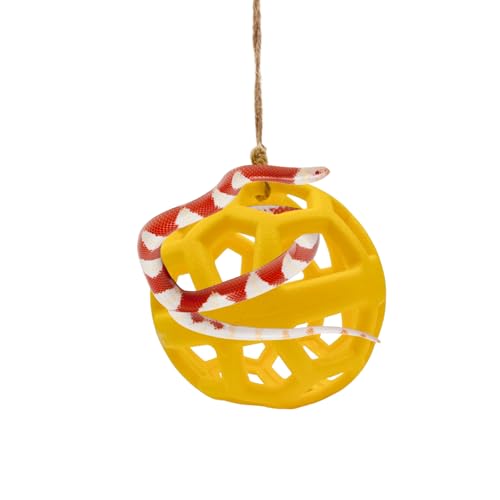 MAGNEECH Slim Snake Ball Python Zubehör Reptilien Kletterball Python Spielplatz Kletterspielzeug (Gelb) von MAGNEECH