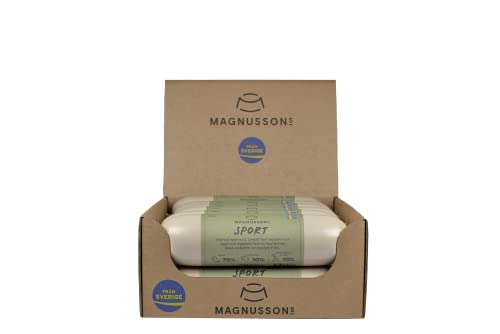 MAGNUSSONS Sport (12 x 650 G) | Geeignet für Welpen, Junghunde und Erwachsene Hunde Aller Rassen | Alleinfuttermittel | Dampfgegart | enthält frisches Fleisch vom Rind und Schwein von MAGNUSSONs