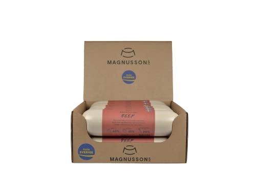 MAGNUSSONS (12 x 650 G) | Geeignet für Welpen, Junghunde und Erwachsene Hunde Aller Rassen | Alleinfuttermittel | Dampfgegart (Beef) von MAGNUSSONs