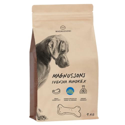 MAGNUSSONS Hundekekse 1 kg | gesunde Hundekekse für Hunde Aller Rassen und jeden Alters | mit viel frischem Fleisch | ofengebacken | perfekt als Belohnung oder Leckerli von MAGNUSSONs
