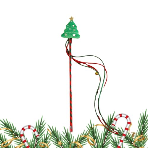 MAIDONG Katzenspielzeug Teaser Zauberstab - Interaktives Weihnachtsspielzeug für Haustiere - Wiederverwendbares interaktives Catcher-Teaser-Spielzeug für kleine, mittelgroße Katzen und Haustiere MAIDONG Katzenspielzeug Teaser Zauberstab - Interaktives Weihnachtsspielzeug für Haustiere - Wiederverwendbares interaktives Catcher-Teaser-Spielzeug für kleine, mittelgroße Katzen und Haustiere von MAIDONG