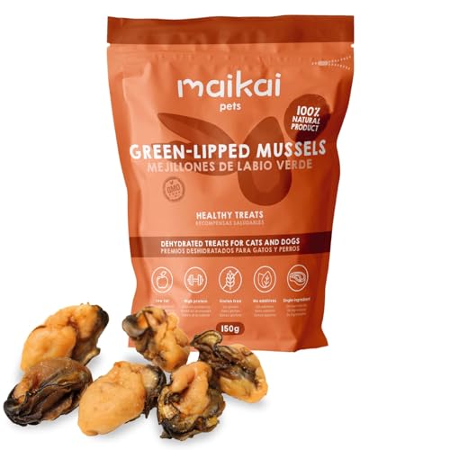 Grünlippmuschel für Hunde und Katzen – Getrocknete Snacks statt Pulver Kapseln – Natürlicher Gelenk-Snack mit Glucosamin + MSM – Unterstützt Gelenke + Knorpel + Mobilität – Ohne Zusatzstoffe | MAIKAI Grünlippmuschel für Hunde und Katzen – Getrocknete Snacks statt Pulver Kapseln – Natürlicher Gelenk-Snack mit Glucosamin + MSM – Unterstützt Gelenke + Knorpel + Mobilität – Ohne Zusatzstoffe | MAIKAI von MAIKAI