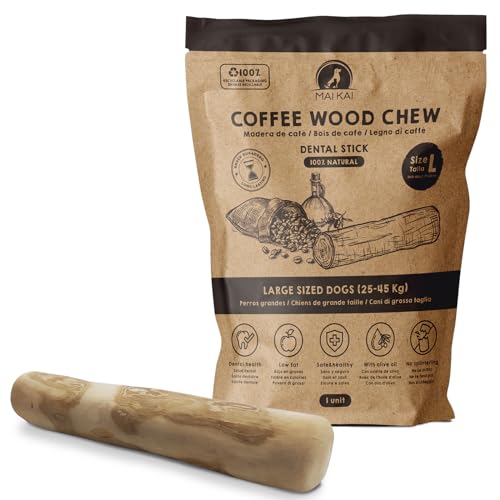 MAIKAI Natürliches Kaffeeholz für Hunde I Holzknochen - Kaustange -Kauknochen - Zahnpflege (L (1er Pack)) von MAIKAI