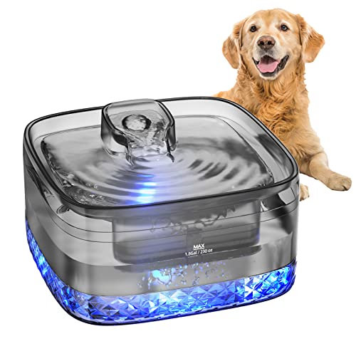 Hunde-Wasserbrunnen für große Hunde, 8 l, großer automatischer Haustier-Wasserspender, Katzen-Wasserbrunnen, Hunde-Wassernapfspender mit Reinigungswerkzeug und Ersatzfiltern, für S-L Hunde und Hunde-Wasserbrunnen für große Hunde, 8 l, großer automatischer Haustier-Wasserspender, Katzen-Wasserbrunnen, Hunde-Wassernapfspender mit Reinigungswerkzeug und Ersatzfiltern, für S-L Hunde und von MAILOFY