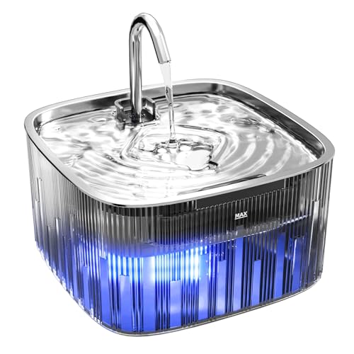 MAILOFY - Wasserbrunnen für Katzen: Automatischer Wasserspender für Haustiere, 2,2 l für Katzen mit Wasser aus Edelstahl 304 MAILOFY - Wasserbrunnen für Katzen: Automatischer Wasserspender für Haustiere, 2,2 l für Katzen mit Wasser aus Edelstahl 304 von MAILOFY