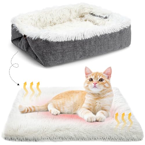 MAIYADUO Weiches Katzenbett Waschbar 42x36 cm Plüsch Haustierbett für Katzen und Kleine Hunde, 2 in 1 Katzenbett Schlafsack Warmes Haus Katzenkissen Katzendecke Waschbares Nest Bett für Katzen MAIYADUO Weiches Katzenbett Waschbar 42x36 cm Plüsch Haustierbett für Katzen und Kleine Hunde, 2 in 1 Katzenbett Schlafsack Warmes Haus Katzenkissen Katzendecke Waschbares Nest Bett für Katzen von MAIYADUO