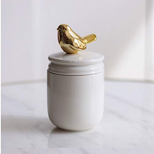 MAJYH Haustier Urnen Haustier Feuerbestattung Urne handgemachte Keramik Memorial Urne for Kaninchen kleine Vögel kleine Hunde Asche (weiß (Color : Little Bird) von MAJYH