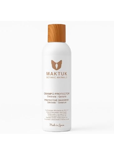 MAKTUK Botanic Animals Shampoo für Hunde und Katzen, natürliche Formel mit Citronella und Geranie, hypoallergen und weich für empfindliche Haut, Reinigung und Glanz, 200 ml von MAKTUK BOTANIC COSMETIC