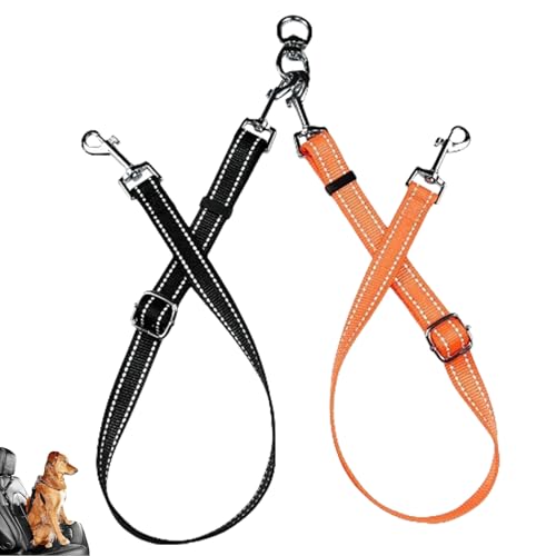 Doppelleine für 2 Hunde,58 cm bis 88 cm Verstellbares Leine Hund,Doppelte Hundeleine Kleine Hunde Leicht,Kein Gewirr Hundeleinen Verlängerung,360° Drehbare Schleppleine,Outdoor Wanderleine,Hausleine von MALOUSUN
