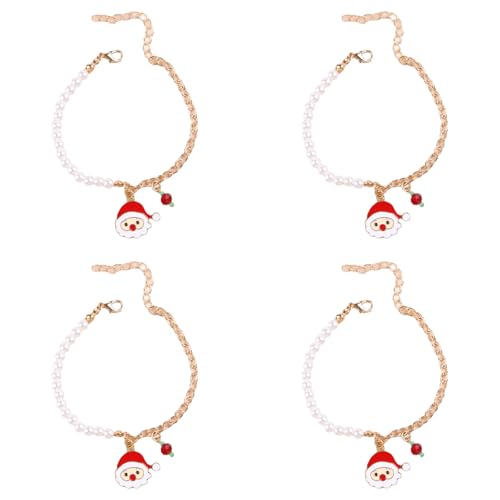 MALSSE Beliebte Halskette mit Perlen für Weihnachten, verstellbare Länge, Halsschmuck für Katzen und Hunde, elegante Urlaubs-Haustier-Halskette, Katzen-Halskette von MALSSE