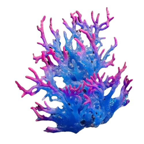 MALSSE Künstliche bunte Wasserpflanze, Korallen, Ornamente, Aquarium-Dekoration, Landschaft zur Verschönerung des Aquariums, Landschaftsgestaltung, Aquarium-Ornamente, groß von MALSSE