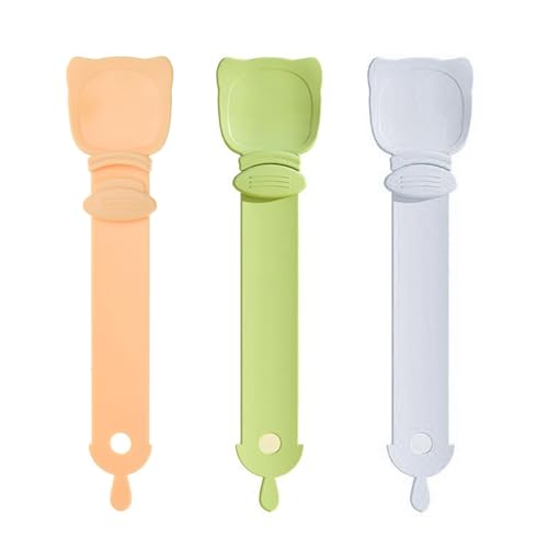 MALSSE Löffel für Tierfutter, Leckerlis, Löffel, Nassfutter, Futterkontrolle, Werkzeug, Lebensmittel-Quetschschaufeln, Futterspender, Futterlöffel für Leckerlis von MALSSE