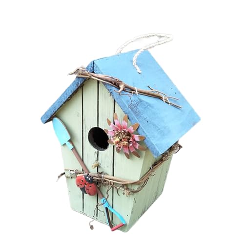 MALSSE Vogelnistkasten aus Holz zum Schutz von Vogelhäusern Handarbeiten Holz Vogelzuchthaus für Kolibris Spatzen schlecht wetterfest von MALSSE