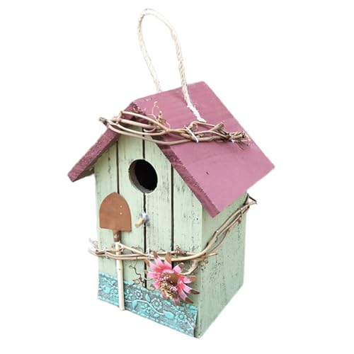 MALSSE Vogelnistkasten aus Holz zum Schutz von Vogelhäusern Handarbeiten Holz Vogelzuchthaus für Kolibris Spatzen schlecht wetterfest von MALSSE