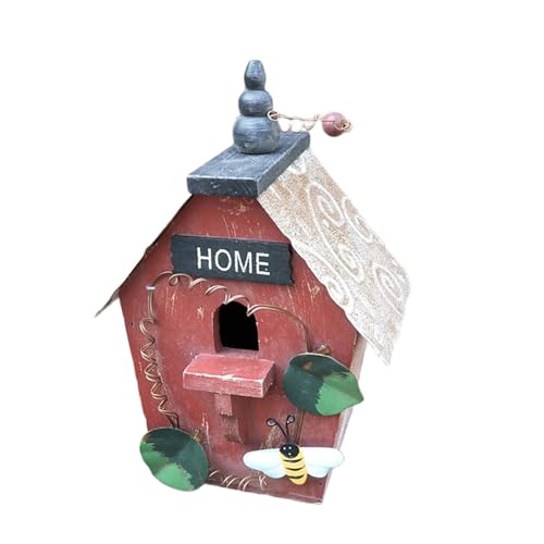 MALSSE Vogelnistkasten aus Holz zum Schutz von Vogelhäusern Handarbeiten Holz Vogelzuchthaus für Kolibris Spatzen schlecht wetterfest von MALSSE