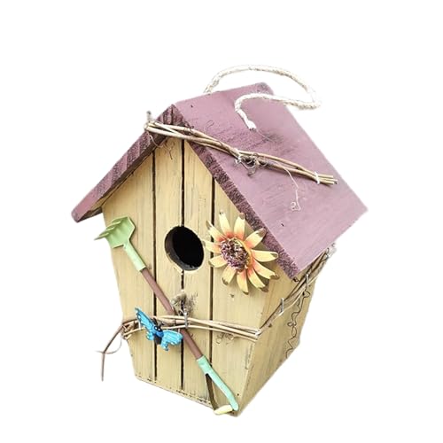MALSSE Vogelnistkasten aus Holz zum Schutz von Vogelhäusern Handarbeiten Holz Vogelzuchthaus für Kolibris Spatzen schlecht wetterfest von MALSSE