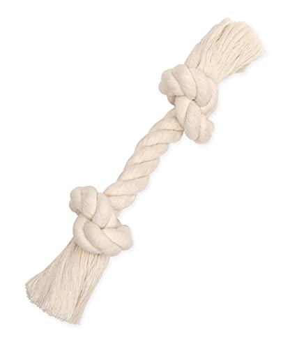 MAMMOTH maflossy Chews Spielzeug 100 Prozent Baumwolle weiß Rope Bone von MAMMOTH