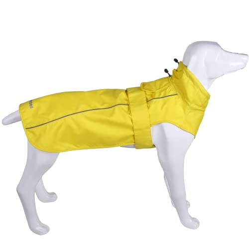 Verstellbarer wasserdichter Hunde-Regenmantel für Hunde, leichte Haustier-Regenjacke, Welpenkleidung mit reflektierendem Streifen für kleine, mittelgroße Hunde von MAMORE