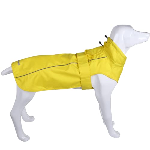Verstellbarer wasserdichter Hunde-Regenmantel für Hunde, leichte Haustier-Regenjacke, Welpenkleidung mit reflektierendem Streifen für kleine, mittelgroße Hunde von MAMORE