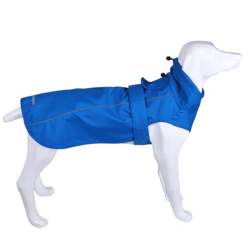 Verstellbarer wasserdichter Hunde-Regenmantel für Hunde, leichte Haustier-Regenjacke, Welpenkleidung mit reflektierendem Streifen für kleine, mittelgroße Hunde von MAMORE