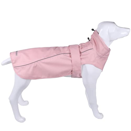 Verstellbarer wasserdichter Hunde-Regenmantel für Hunde, leichte Haustier-Regenjacke, Welpenkleidung mit reflektierendem Streifen für kleine, mittelgroße und große Hunde von MAMORE