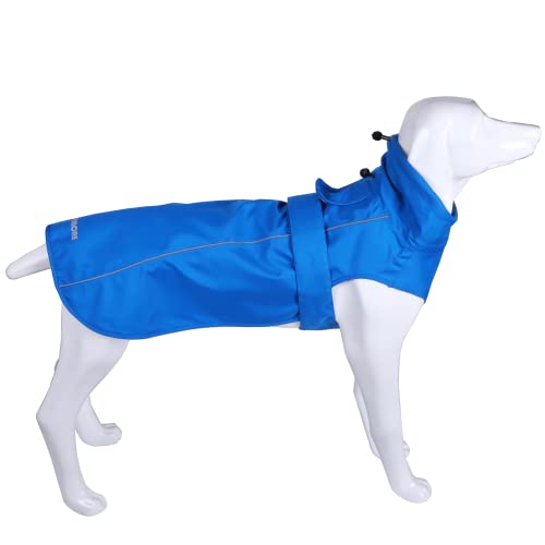 Verstellbarer wasserdichter Hunde-Regenmantel für Hunde, leichte Haustier-Regenjacke, Welpenkleidung mit reflektierendem Streifen für kleine, mittelgroße und große Hunde von MAMORE