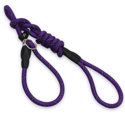 MANA OHANA TREATS 1,5 m reflektierende Hundeleine aus Nylon, zum Trainieren von Hunden, strapazierfähiges und verstellbares Seil für Hunde, Verhaltenstraining und Spazierengehen, Violett MANA OHANA TREATS 1,5 m reflektierende Hundeleine aus Nylon, zum Trainieren von Hunden, strapazierfähiges und verstellbares Seil für Hunde, Verhaltenstraining und Spazierengehen, Violett von MANA OHANA TREATS