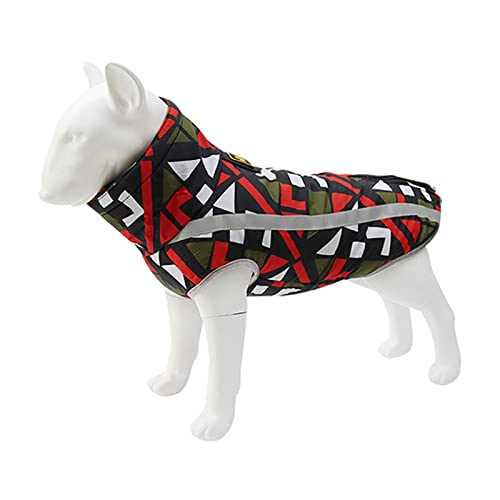 MANBOZIXi Hunde Jacke Reflektierend wasserdichte Hunde-Winterjacke, Hundemäntel Warm Jacke für Klein Mittel und Große Hunde, Rot 5XL von MANBOZIXi
