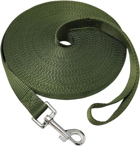 Nylon-Trainingsleine für kleine, mittelgroße und große Hunde, 4,5 m, 6,1 m, 9,1 m, 15,2 m, 30,5 m, für Gehorsamkeitstraining, Camping Nylon-Trainingsleine für kleine, mittelgroße und große Hunde, 4,5 m, 6,1 m, 9,1 m, 15,2 m, 30,5 m, für Gehorsamkeitstraining, Camping von MANDAO