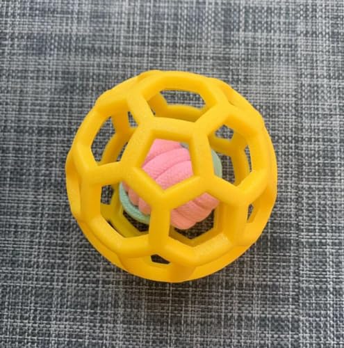 MANEWIN Hund Spielzeug Ball Hohl TPR Mit Eingebautem Baumwollball Werfen Elastischen Haustier Spielzeug Ball 9cm von MANEWIN