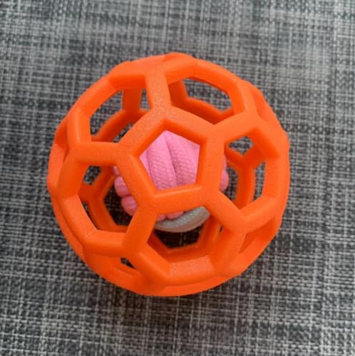 MANEWIN Hund Spielzeug Ball Hohl TPR Mit Eingebautem Baumwollball Werfen Elastischen Haustier Spielzeug Ball 9cm von MANEWIN