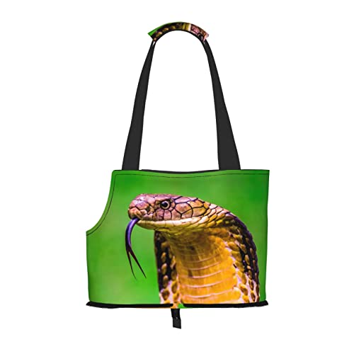 Cobra Schlange bedruckte Hundetragetasche, leicht, vielseitig einsetzbar, tragbar, weich, Tier, bequeme Taschen für kleine Haustiere von MANLUU