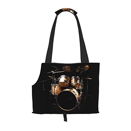 Cooles Schlagzeug-Set bedruckte Hundetragetasche, leicht, vielseitig einsetzbar, tragbar, weich, Tier, bequeme Taschen für kleine Haustiere Cooles Schlagzeug-Set bedruckte Hundetragetasche, leicht, vielseitig einsetzbar, tragbar, weich, Tier, bequeme Taschen für kleine Haustiere von MANLUU
