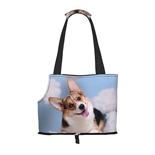 Corgi Hunde bedruckte Hundetragetasche, leicht, vielseitig einsetzbar, tragbar, weich, Tier, bequeme Taschen für kleine Haustiere von MANLUU