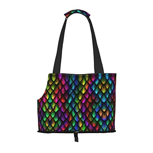Drachenschuppe bedruckte Hundetragetasche, leicht, vielseitig einsetzbar, tragbar, weich, Tier, bequeme Taschen für kleine Haustiere Drachenschuppe bedruckte Hundetragetasche, leicht, vielseitig einsetzbar, tragbar, weich, Tier, bequeme Taschen für kleine Haustiere von MANLUU