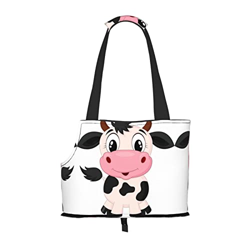 Hundetragetasche, Cartoon-Milchkuh, bedruckt, leicht, vielseitig einsetzbar, tragbar, weich, Tier, bequeme Taschen für kleine Haustiere Hundetragetasche, Cartoon-Milchkuh, bedruckt, leicht, vielseitig einsetzbar, tragbar, weich, Tier, bequeme Taschen für kleine Haustiere von MANLUU
