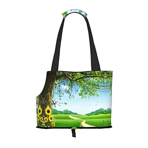 Hundetragetasche, Motiv: Grüne Pflanzen, Bäume, Gras, bedruckt, leicht, vielseitig, tragbar, weich, Tier, bequeme Taschen für kleine Haustiere Hundetragetasche, Motiv: Grüne Pflanzen, Bäume, Gras, bedruckt, leicht, vielseitig, tragbar, weich, Tier, bequeme Taschen für kleine Haustiere von MANLUU
