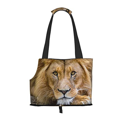 Hundetragetasche, Motiv: Löwe, bedruckt, leicht, vielseitig einsetzbar, tragbar, weich, Tier, bequeme Taschen für kleine Haustiere von MANLUU