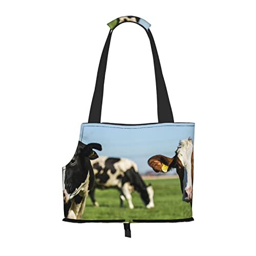Hundetragetasche, Motiv: Milchvieh, leicht, vielseitig, tragbar, weich, Tier, bequeme Taschen für kleine Haustiere von MANLUU